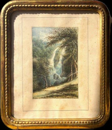 Jules Coignet (1798-1860) - Cascade, Antiek en Kunst