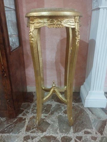 Armoire dangle - bois/ marbre - Feuille dor