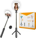2dekans | Selfiestick 3 in 1 - Selfie Ring Light met Statief, Audio, Tv en Foto, Fotografie | Statieven en Balhoofden, Ophalen of Verzenden