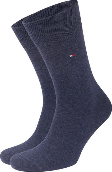 Tommy Hilfiger Classic 2-Pack Sokken Blauw maat 47-49 Heren, Vêtements | Hommes, Chaussettes & Bas, Verzenden