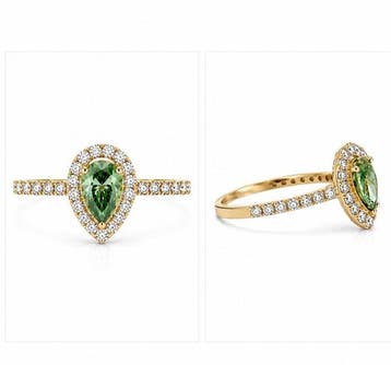 Zonder minimumprijs - Ring - 14 karaat Geel goud - 1.11ct.