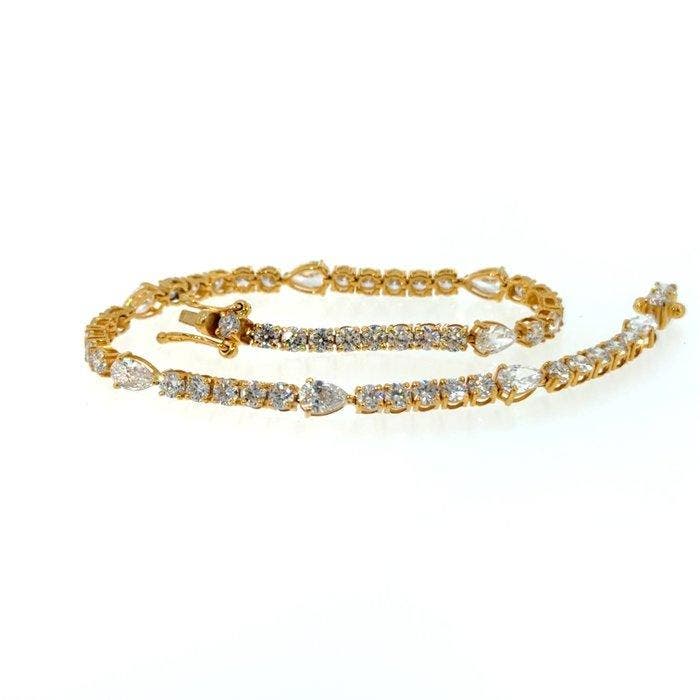 Armband - 14 karaat Geel goud - 4.87ct. tw. Diamant, Bijoux, Sacs & Beauté, Bracelets