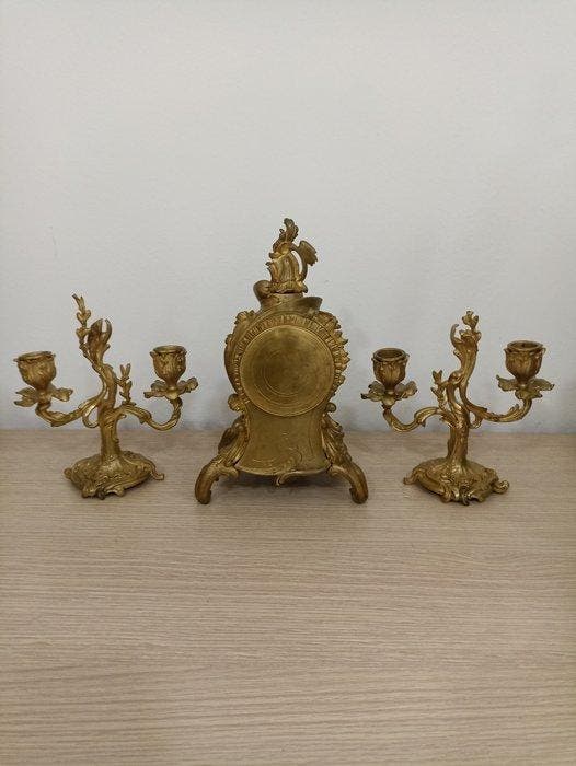 Pendule à balancier, Horloge et parure de cheminée (3) - ad., Antiek en Kunst, Antiek | Klokken