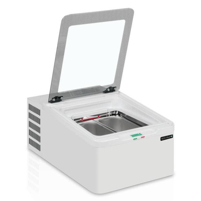 Schepijsvitrine | ICE | Wit | 2x 5L | -10°C/-22°C |, Articles professionnels, Horeca | Équipement de cuisine, Envoi
