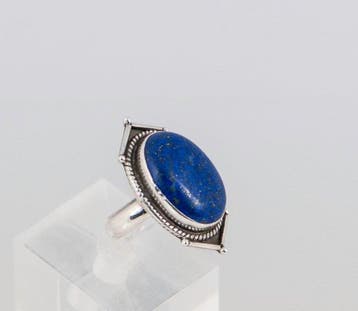 Zilver - Ring - Lapis Lazuly
