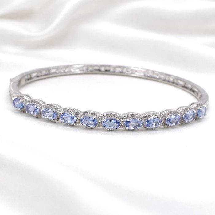 Zonder minimumprijs - Armband Verguld Tanzaniet - Topaas -, Handtassen en Accessoires, Armbanden