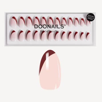Doonails - Soft Gel Press Ons - Red Slate French Short Almon, Verzenden, Nieuw