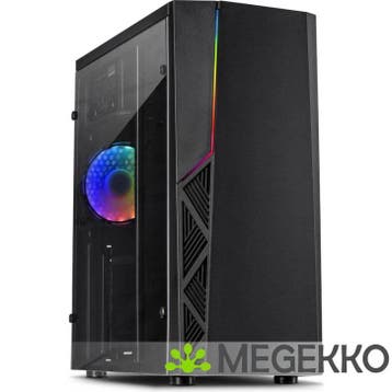 Inter-Tech B-02 RGB Tower Zwart, Verzenden, Nieuw