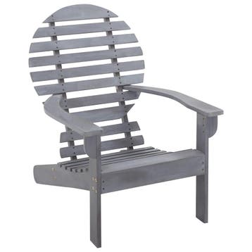 vidaXL Stoel Adirondack massief acaciahout grijs, Verzenden, Nieuw
