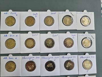 Duitsland. 2 Euro 2009/2012 (25 coins) (Zonder minimumprijs)
