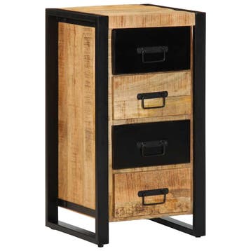 vidaXL Ladekast 40x40x90 cm massief ruw mangohout, Huis en Inrichting, Verzenden, Nieuw