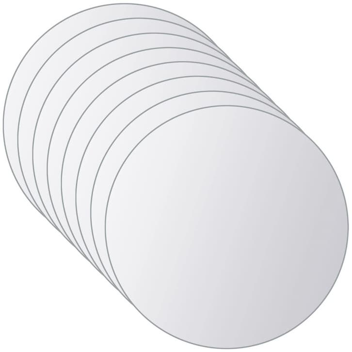 vidaXL 16 st Spiegeltegels rond glas, Huis en Inrichting, Woonaccessoires | Spiegels, Nieuw, Verzenden