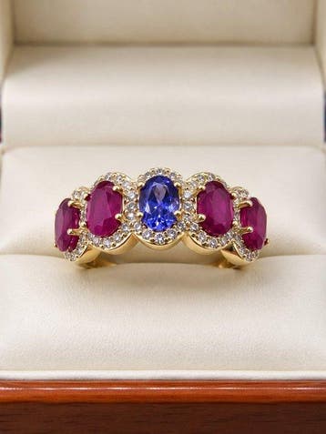 Sans prix de réserve - Bague Argent - 3.40ct. tw. Tanzanite
