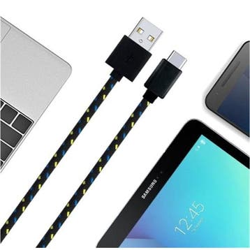 USB-C Oplaadkabel 2 Meter Gevlochten Nylon - Tangle, Télécoms, Téléphonie mobile | Chargeurs pour téléphone, Verzenden