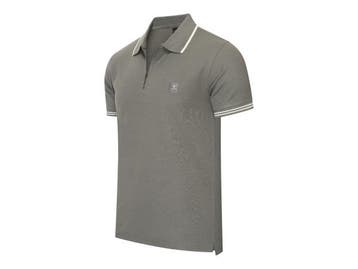 Veiling - Cappuccino Italia Polo Zip Polo Torino Grijs - XXL, Vêtements | Hommes, T-shirts