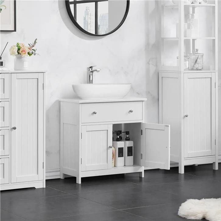 2dekans | Yaheetech Badkamerkast - Landelijk - Compact -, Maison & Meubles, Salle de bain | Meubles de Salle de bain, Enlèvement ou Envoi