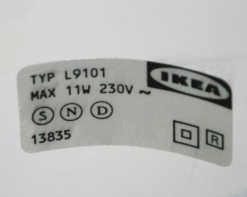 IKEA - Tafellamp - ETTAN - TYP L9101 - Staal, Metaal,