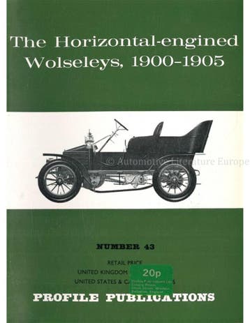 THE HORIZONTAL-ENGINED WOLSELEYS, 1900-1905 (PROFILE, Boeken, Auto's | Boeken, Nieuw