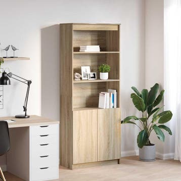 vidaXL Hoge kast 70x35x180 cm bewerkt hout sonoma, Huis en Inrichting, Kasten | Dressoirs, Verzenden, Nieuw