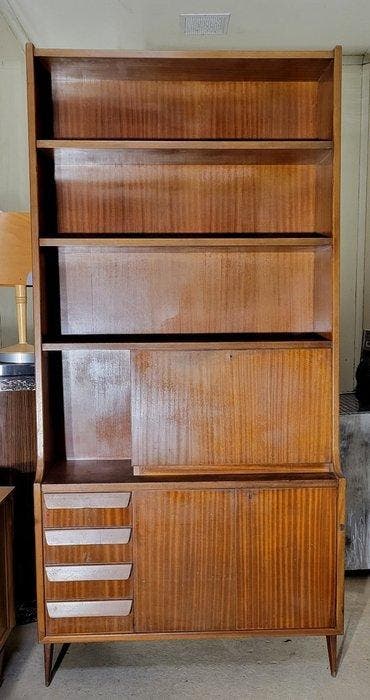 Barovero Turin - Bibliothèque - Bois, Antiquités & Art, Antiquités | Meubles | Chaises & Canapés