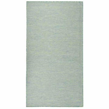 vidaXL Buitenkleed platgeweven 80x150 cm turquoise, Maison & Meubles, Verzenden