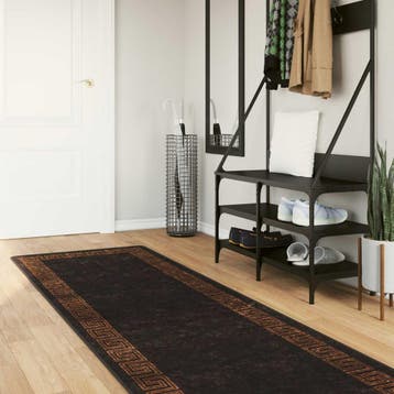 vidaXL Tapijt Runner MARSA Zwart 80 x 450 cm Polyester en, Verzenden