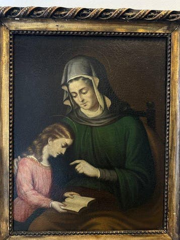 Italiaanse school (XVIII) - SantAnna con la Vergine, Antiquités & Art