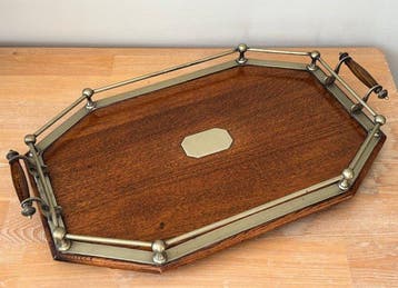 Dienblad - Hout - Antiek Engels dienblad