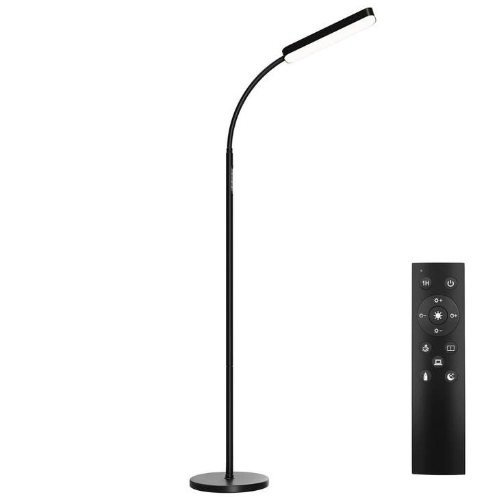 tectake Vloerlamp Prisma LED, 5 lichtmodi, 12 W, dimbaar - z, Maison & Meubles, Lampes | Autre, Envoi