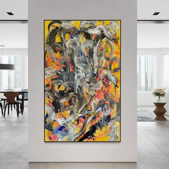 Timo Wedell - Vortex of Thoughts - XXL - Abstract, Antiek en Kunst, Kunst | Schilderijen | Modern