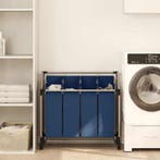 vidaXL Wassorteerder met 4 zakken staal blauw, Huis en Inrichting, Verzenden, Nieuw