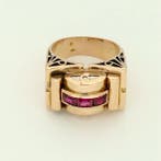Bague - 18 carats Or jaune Rubis, Bijoux, Sacs & Beauté