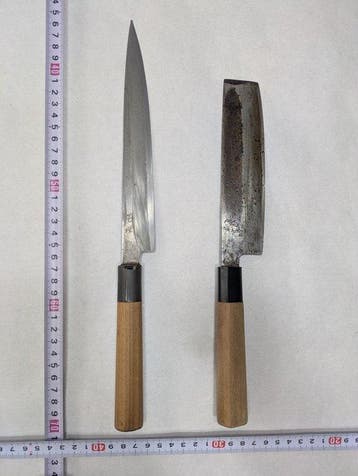 Keukenmes - Staal, Hout - Japan - Traditionele Japanse, Antiek en Kunst