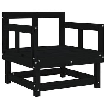 vidaXL Tuinstoelen 2 st massief grenenhout zwart, Verzenden, Nieuw