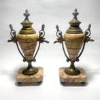 Cassolette - Bronze doré, Marbre rose, Antiek en Kunst