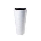 Hoge witte  bloempot  binnen & buiten Wave H79 (Nieuw Model), Tuin en Terras, Verzenden, Nieuw
