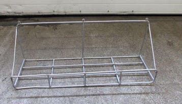 RVS Wand schap, wandrek, Ophang schap B81,5 x D25 x H30cm