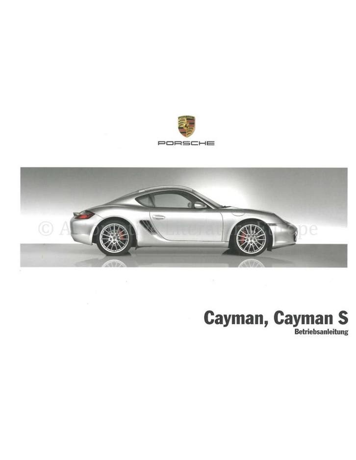 2008 PORSCHE CAYMAN | CAYMAN S INSTRUCTIEBOEKJE DUITS, Autos : Divers, Modes d'emploi & Notices d'utilisation