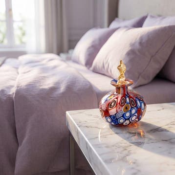 Parfumfles - Muranoglas - murrine en goudfolie van 24 karaat