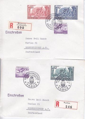 Liechtenstein 1930/1960 - Aantrekkelijke partij van 10, Postzegels en Munten, Postzegels | Europa | België, Gestempeld