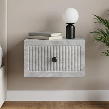 vidaXL Muurbevestigde Nachttafel Betongrijs 33 x 34,5 x 20, Verzenden, Nieuw