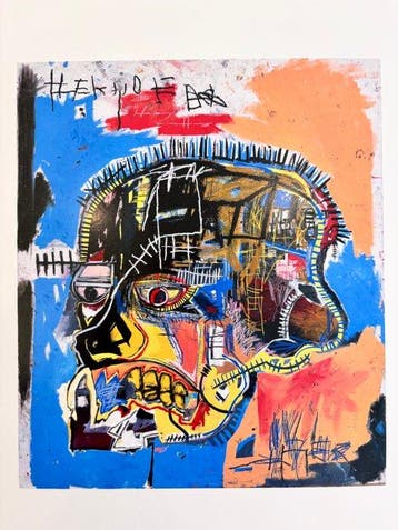 Jean-Michel Basquiat - Sin titulo (Skull) / 1981, Antiek en Kunst