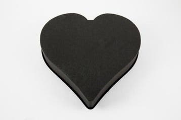 Oasis® eychenne® all black™ hart 38 cm per stuk zwart, Nieuw