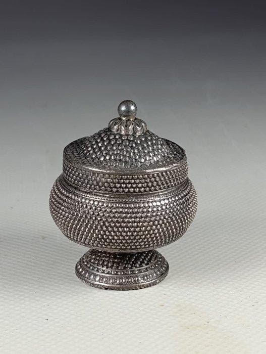 Kumkumbakje - Zilver - India - 20e eeuw, Antiquités & Art, Art | Art non-occidental