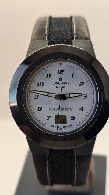 Junghans - Mega Carbon Radio-Controlled - Zonder, Handtassen en Accessoires, Horloges | Heren, Nieuw