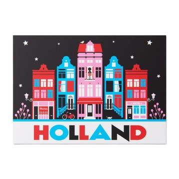 A6 postcard Holland Canal Houses Redlight Night, Divers, Ophalen of Verzenden