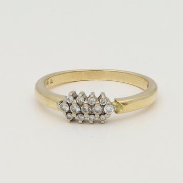 Ring - 18 karaat Geel goud Diamant (Natuurlijk), Handtassen en Accessoires, Ringen, Nieuw