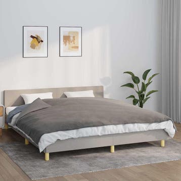 vidaXL Verzwaringsdeken met hoes 155x220 cm 11 kg stof grijs, Huis en Inrichting, Verzenden, Nieuw