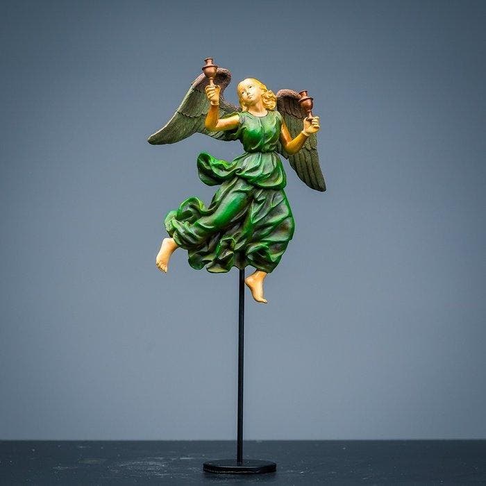 Figuur - Twee Engelbeelden Raphaël (2) - polystone, Antiek en Kunst, Kunst | Designobjecten
