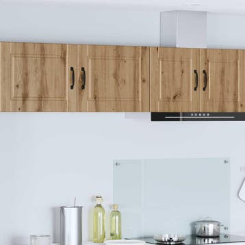 vidaXL Wandkast PORTO 2 st Artisan Eiken Bewerkt hout, Verzenden, Nieuw